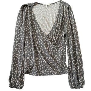 Bohme Gray Floral Blouse